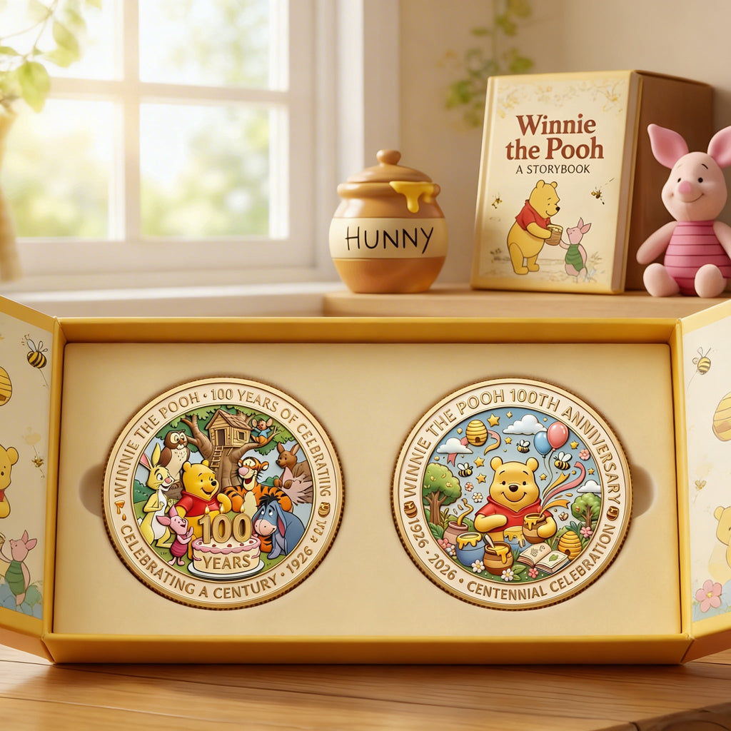 Personalized Winnie the Pooh Commemorative Coin Gift for Kids