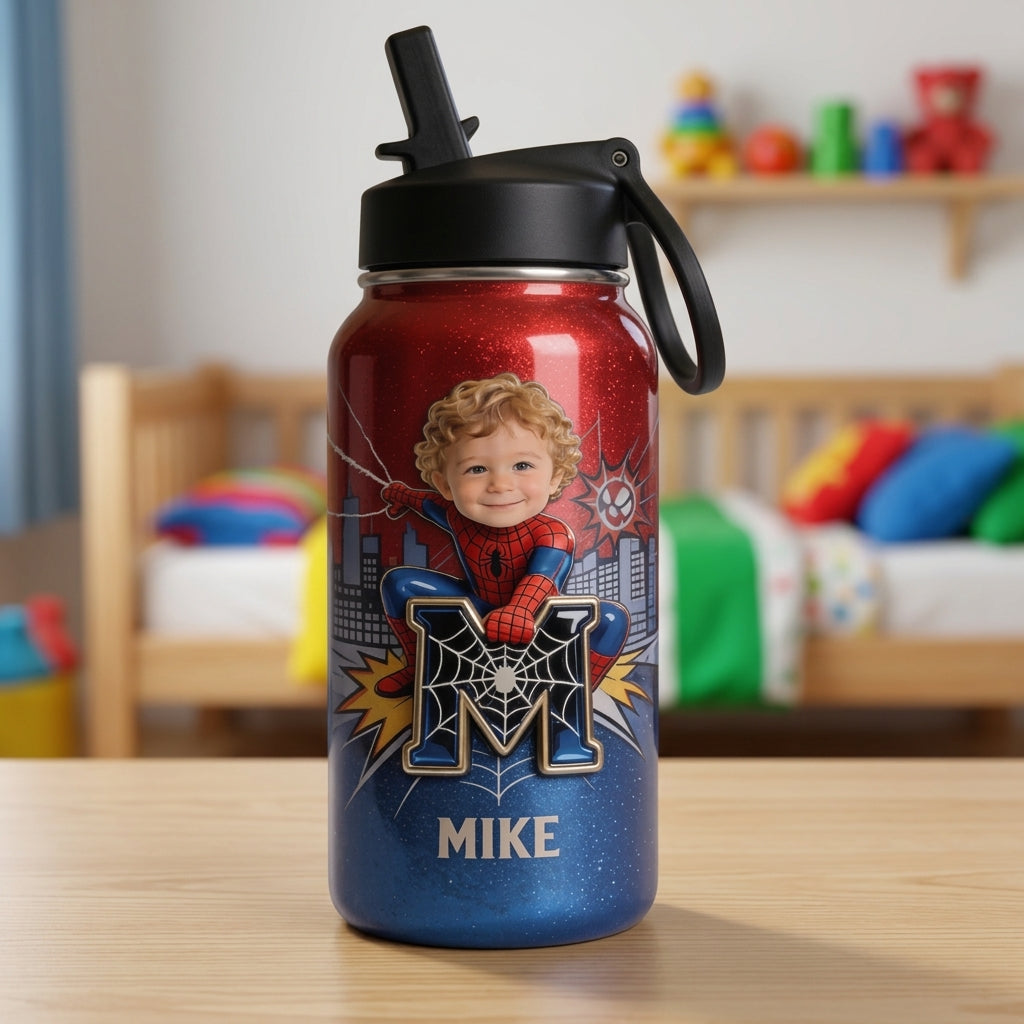 Custom Photo Kid Hero Backpack Set - Personalized Gift for Kids