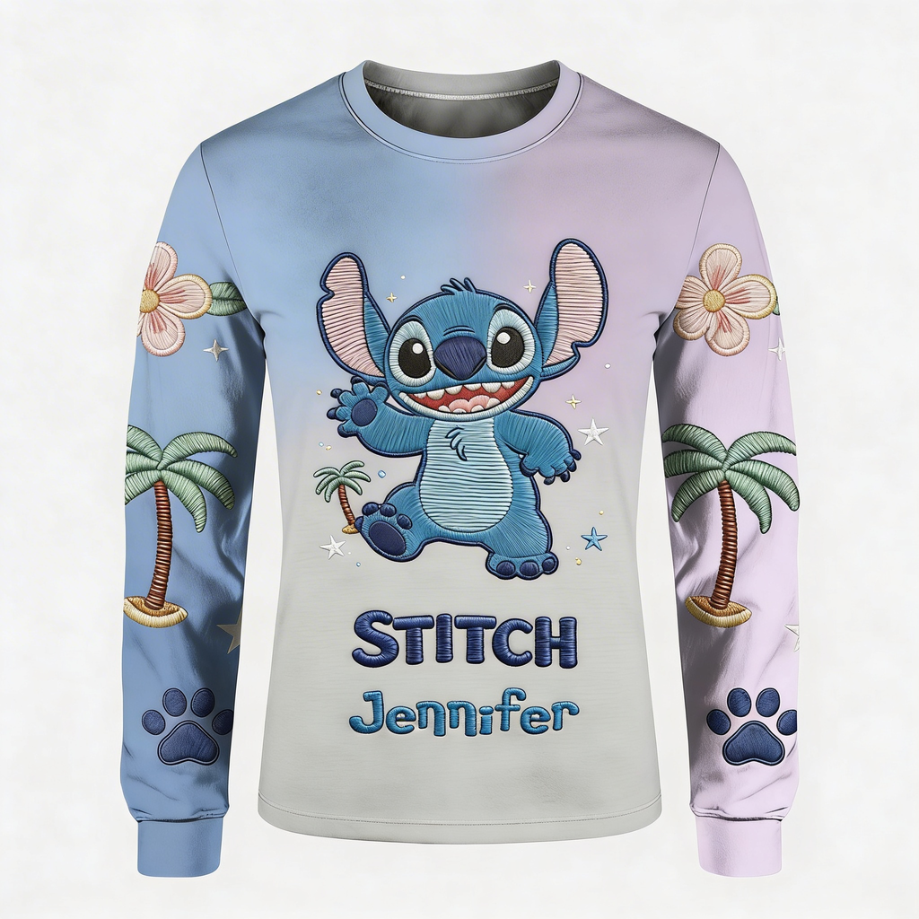 Personalized All Over Shirt with Stitch Design for Her - Gift for Movie Fans