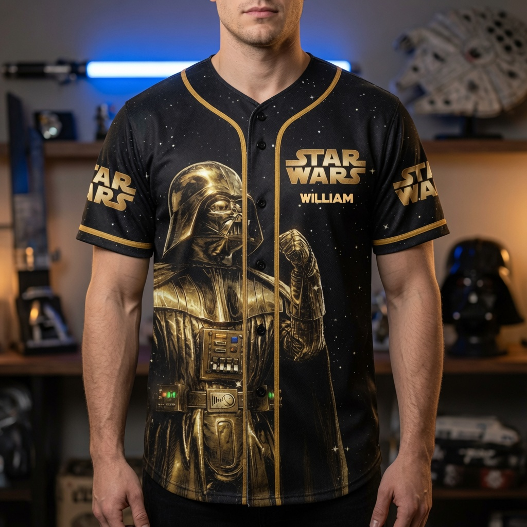 Personalized Star Wars Baseball Jersey Custom Name Gift for Fans