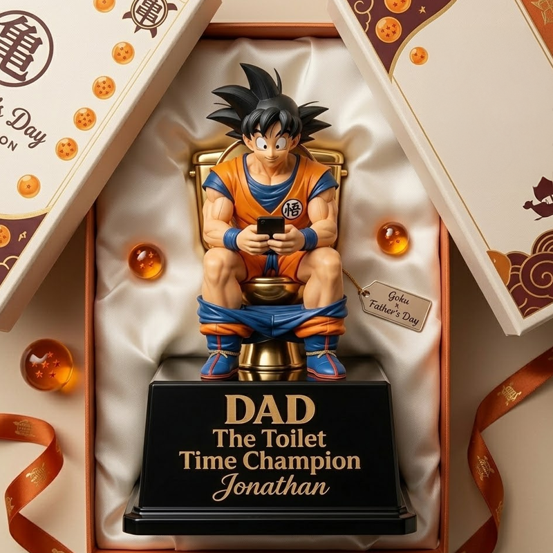 Personalized Funny Toilet Trophy Acrylic Plaque Gift for Dad