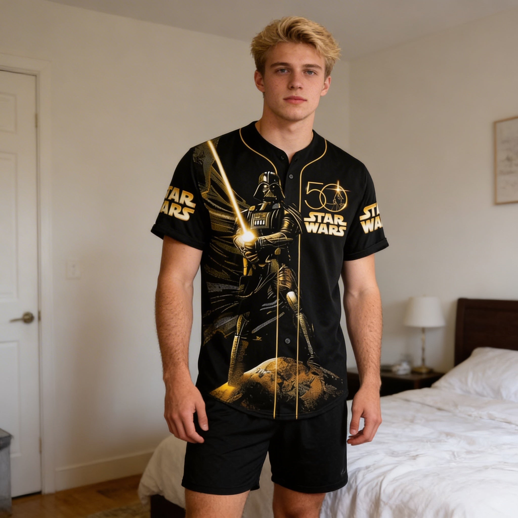 Personalized Star Wars 50th Anniversary Baseball Jersey Gift for Movie Fans