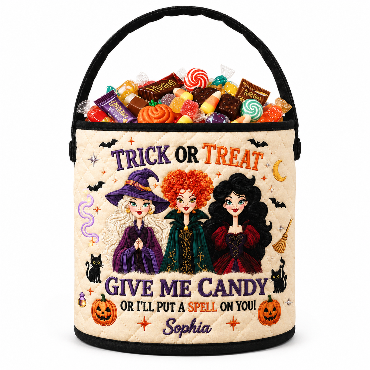 Personalized Halloween Spooky Basket Trick Or Treat Gift for Her Basket GradoCreations