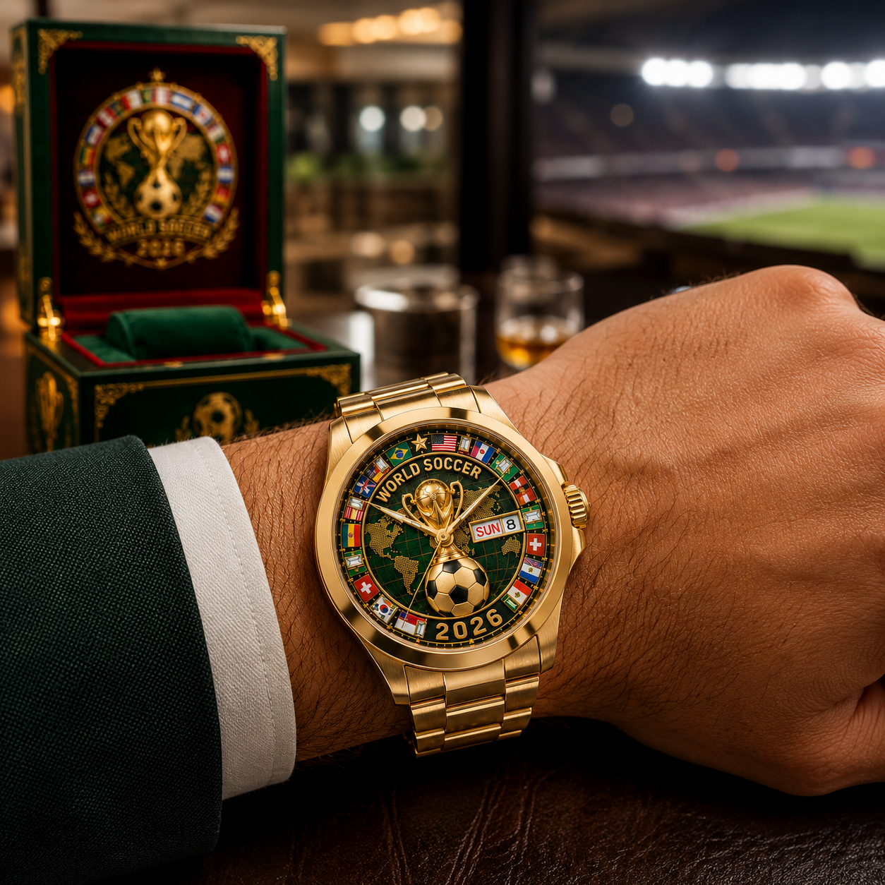 Personalized World Soccer Championship 2026 Men's Watch Gift for Dad, Soccer Fans