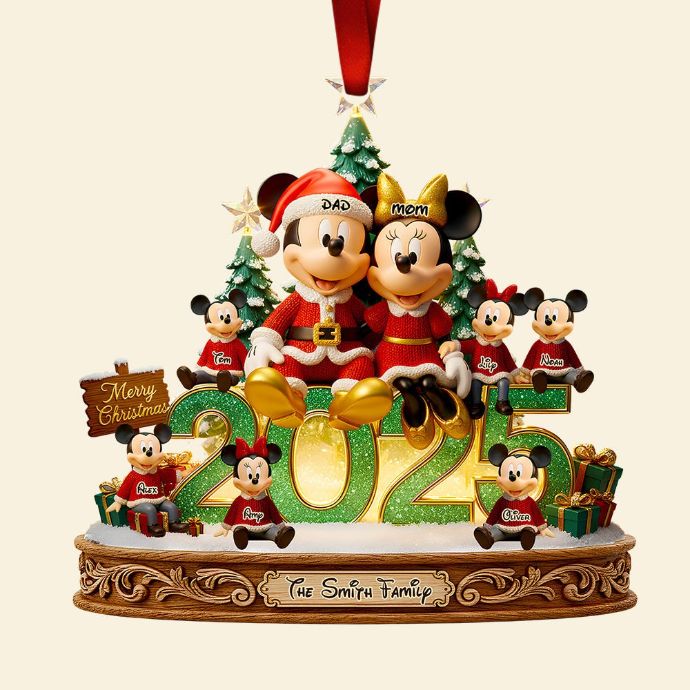 Personalized Family Christmas Ornament Custom Acrylic Décor Gift