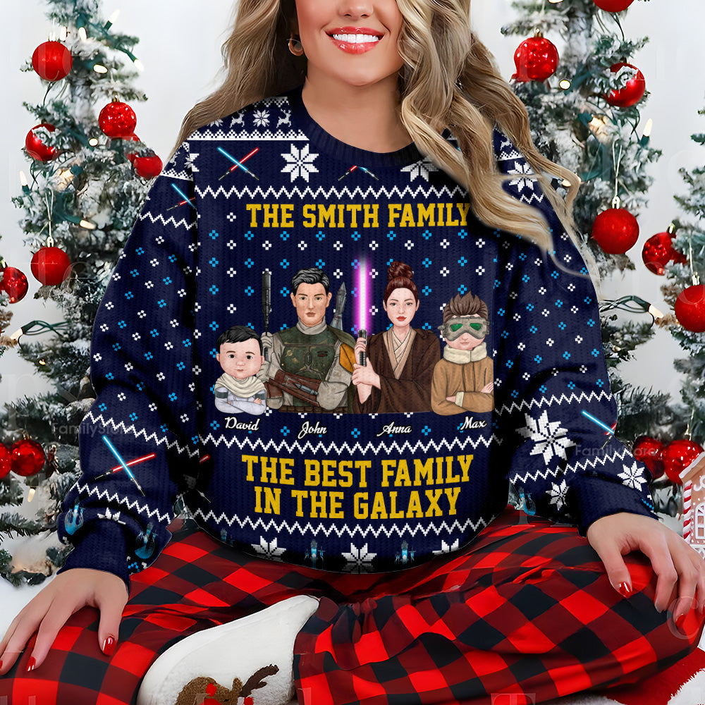 Personalized Star Wars Ugly Sweater for Family Christmas Gift