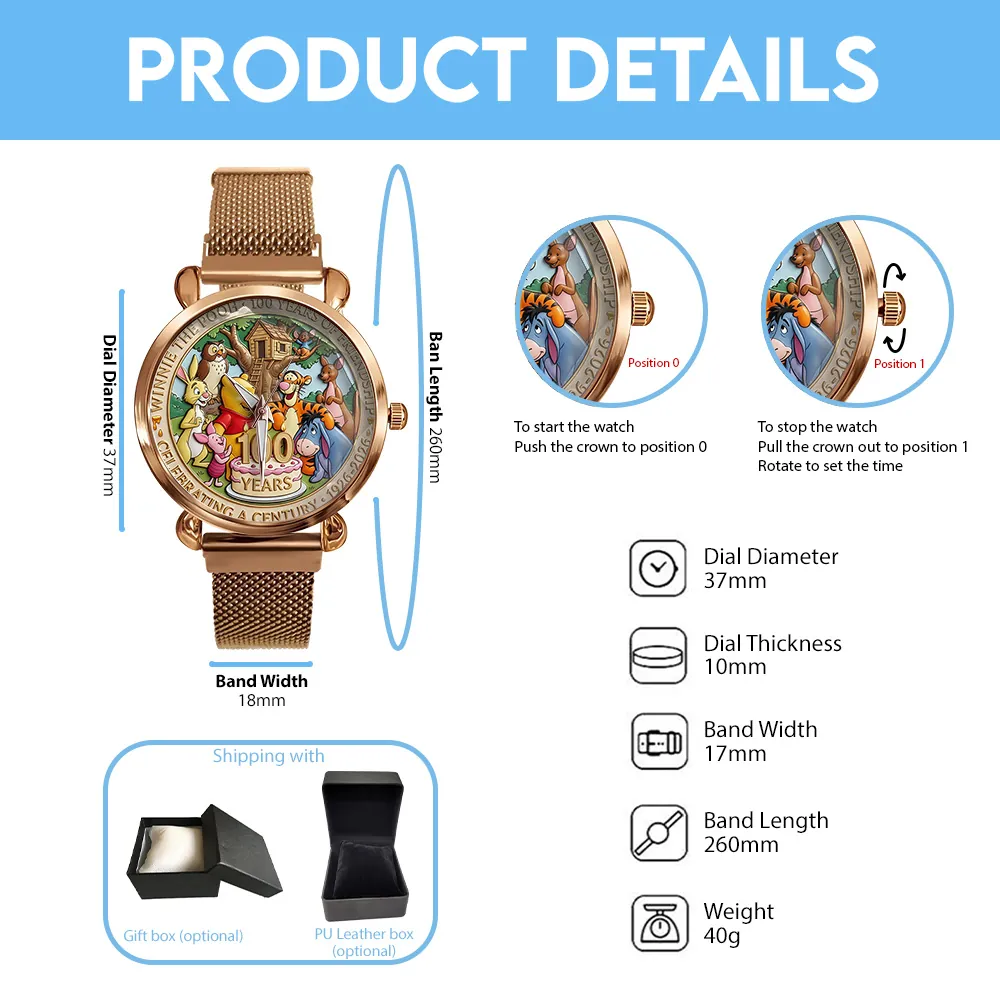 Winnie the Pooh 100 Years Celebration Women's Watch Gift