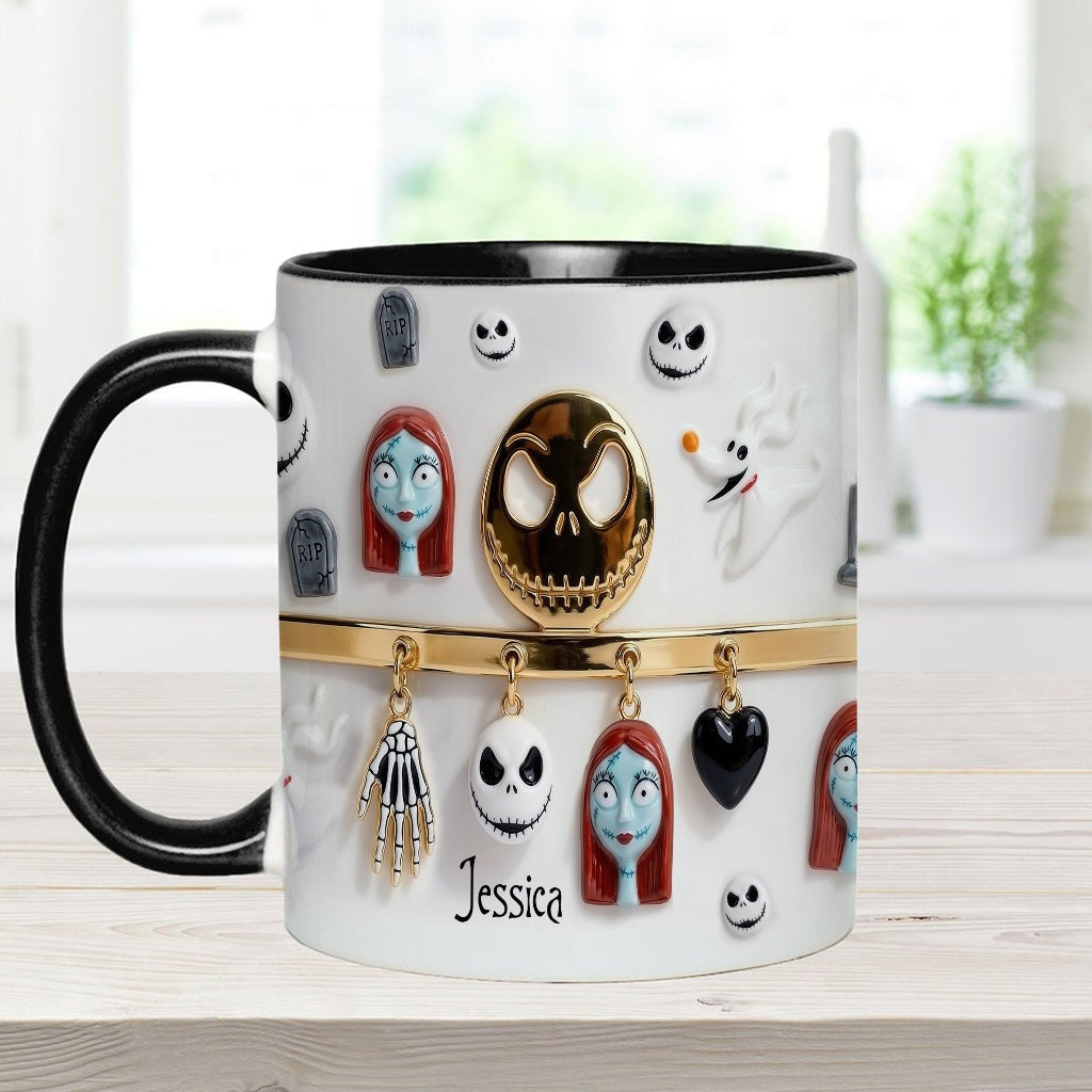 Personalized Spooky Characters Mug for Movie Fans Gift