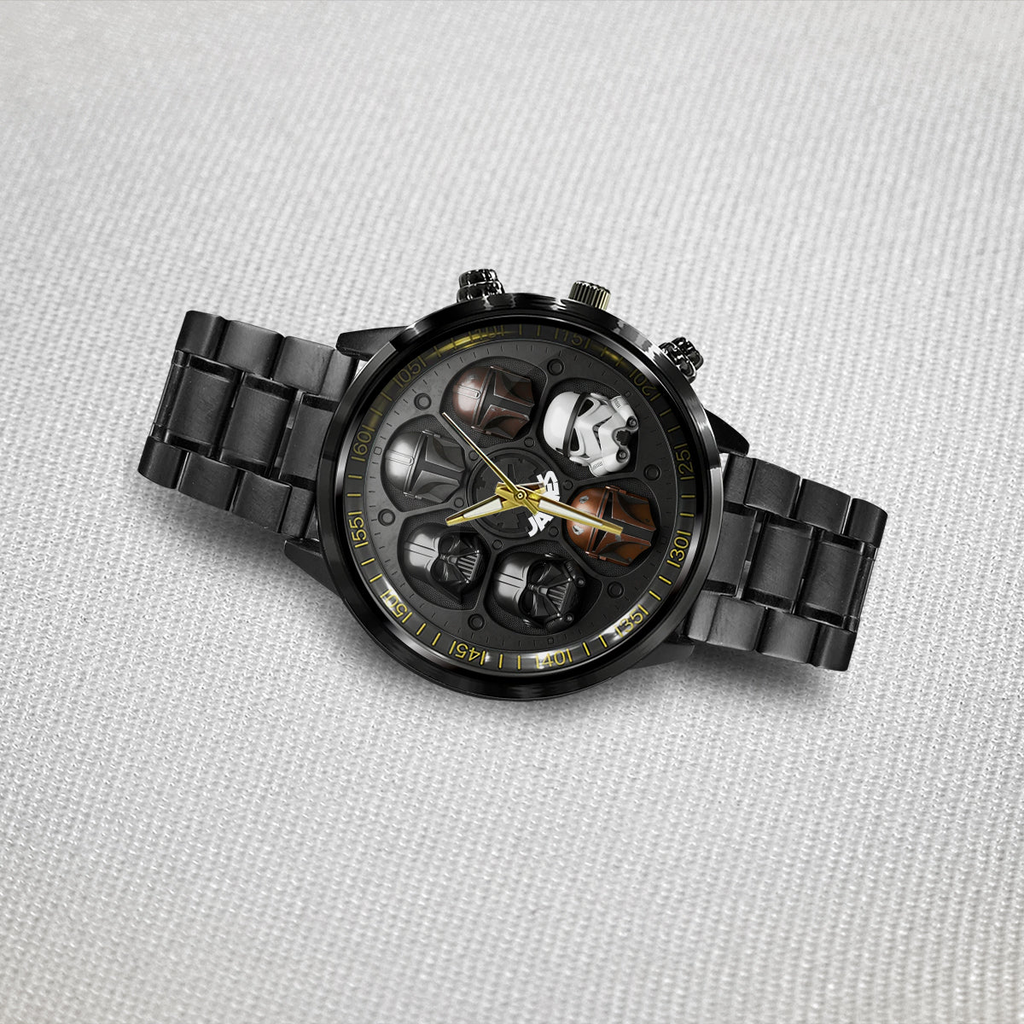 Personalized Star Wars Themed Hand Watch Custom Name Gift for Him