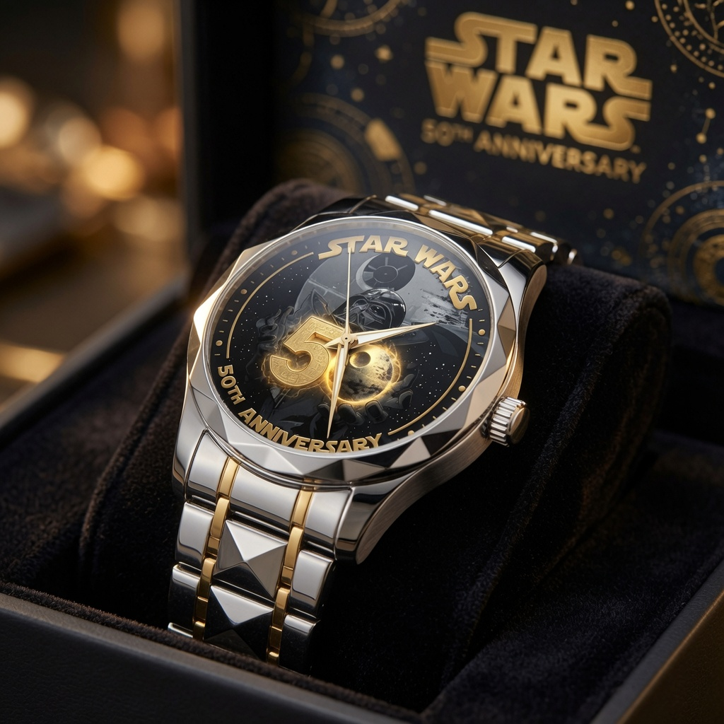 Personalized Star Wars 50th Anniversary Men's Wrist Watch Gift for Him Men's Wrist Watch GradoCreations