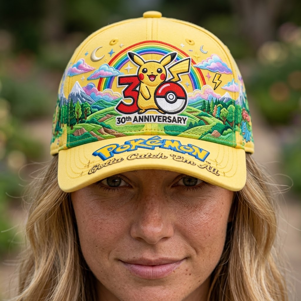 Personalized 30th Anniversary Pokémon Cap Gift for Movie Fans