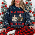Personalized Galaxy Themed Ugly Sweater Gift for Couples Family