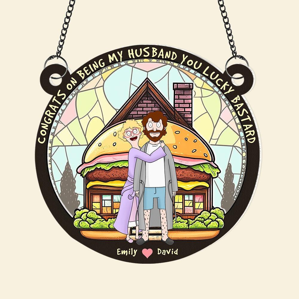 Personalized Humor Suncatcher for Couples - Custom Home Decor Gift