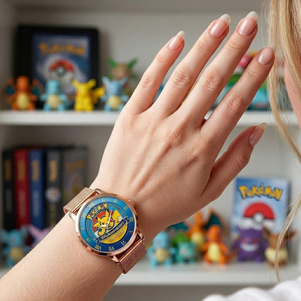Personalized Pokémon 30th Anniversary Hand Watch Gift for Movie Fans