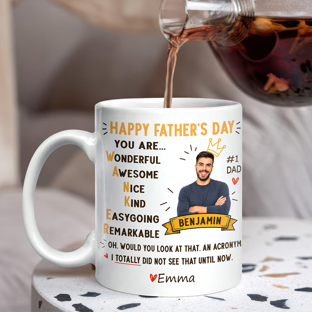 Personalized Dad Acronym Coffee Mug Funny Gift for Father's Day HN590 - mug GradoCreations