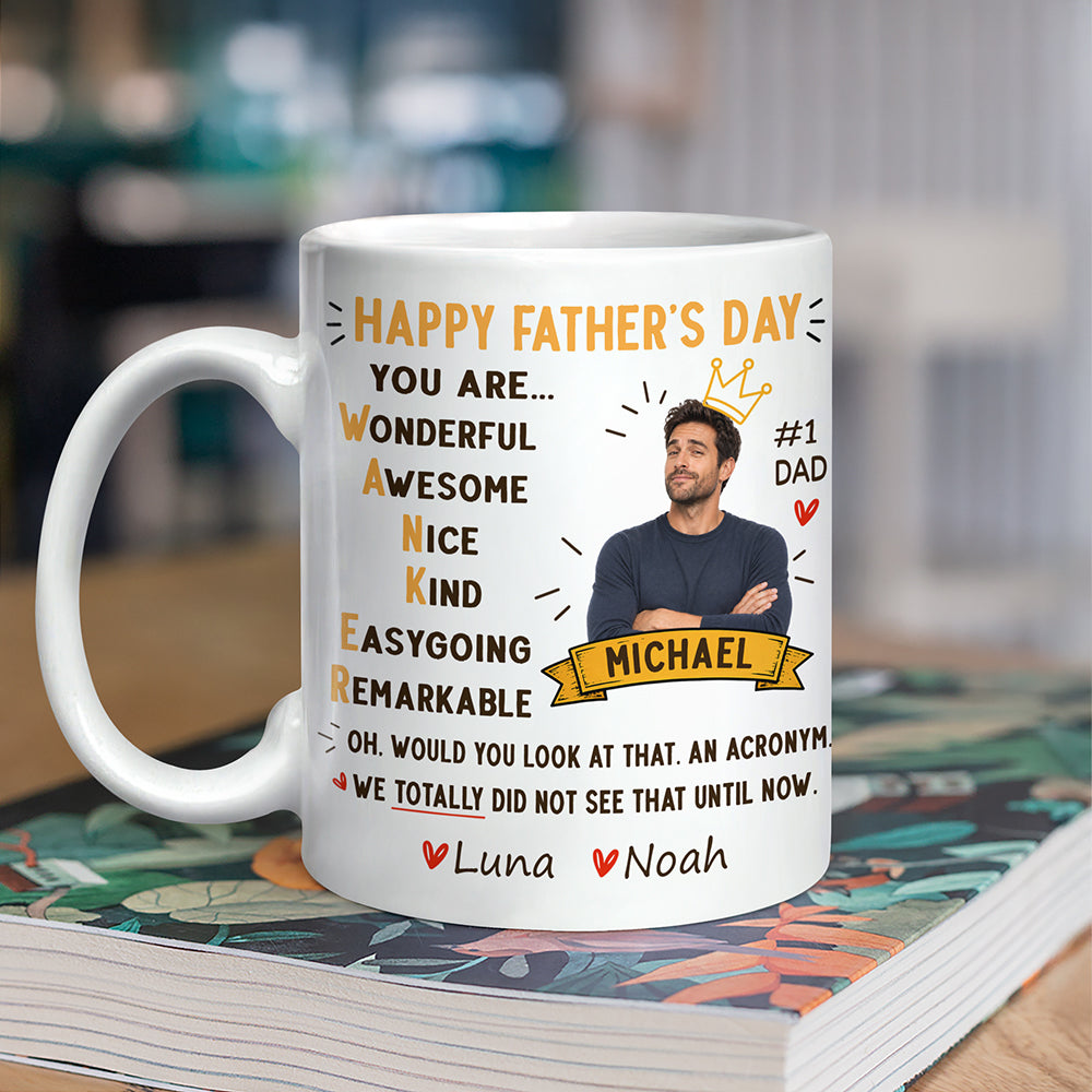 Personalized Dad Acronym Coffee Mug Funny Gift for Father's Day HN590 - mug GradoCreations