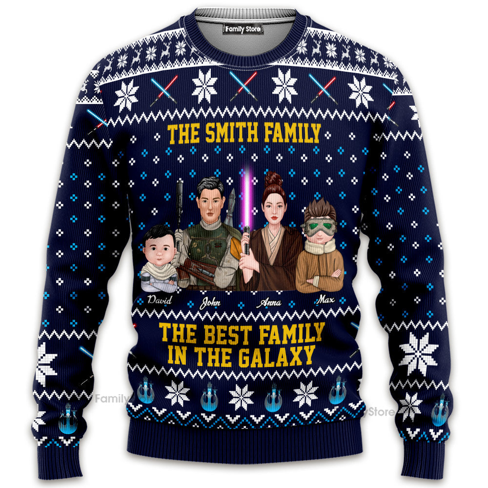 Personalized Star Wars Ugly Sweater for Family Christmas Gift
