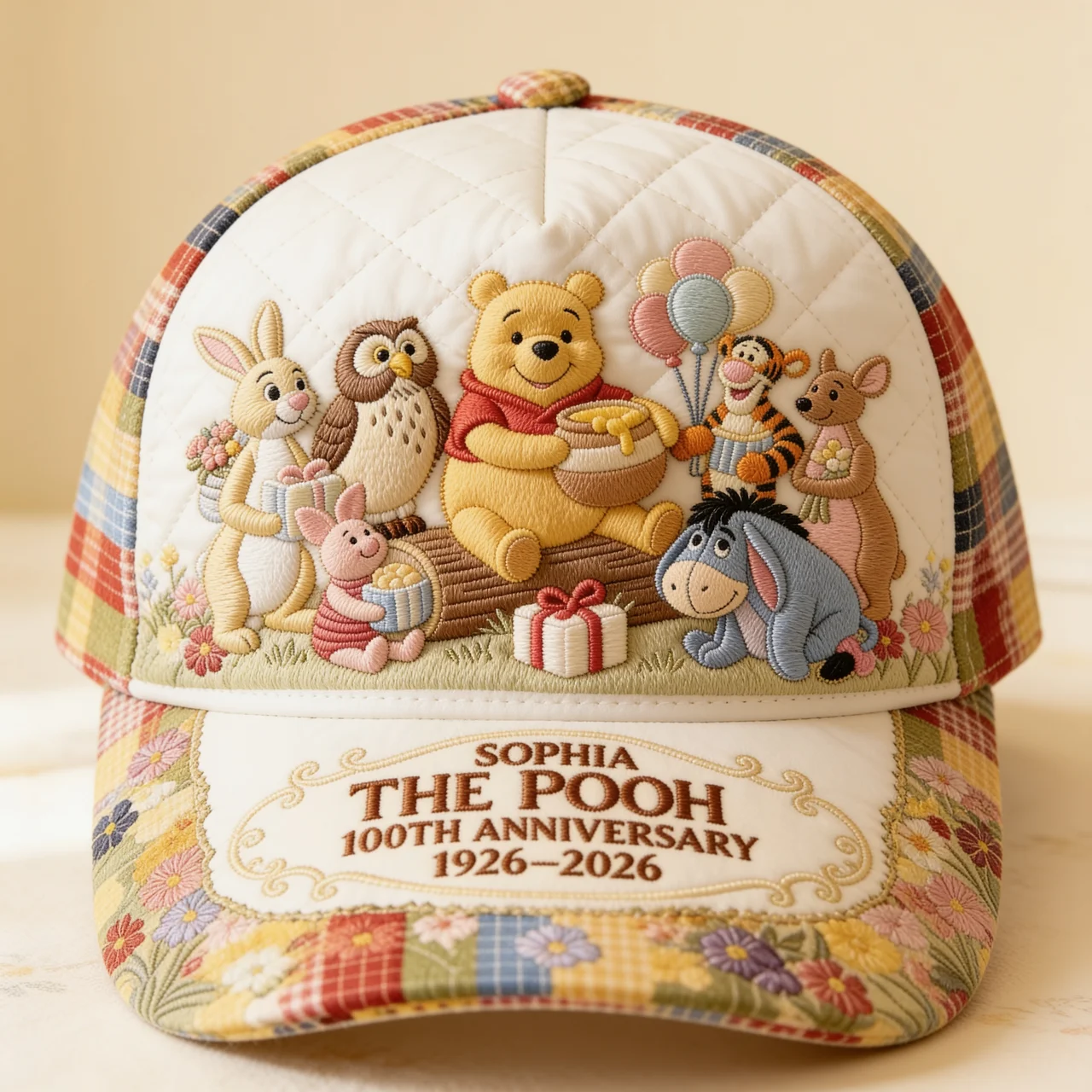 Personalized Classic Cap with Winnie the Pooh 100th Anniversary Design for Movie Fans Classic Cap GradoCreations