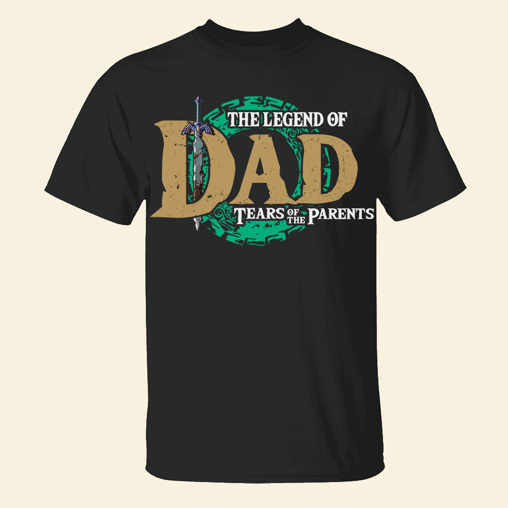 Personalized Legend of Zelda Dad T-Shirt - Custom Name Gift for Father's Day