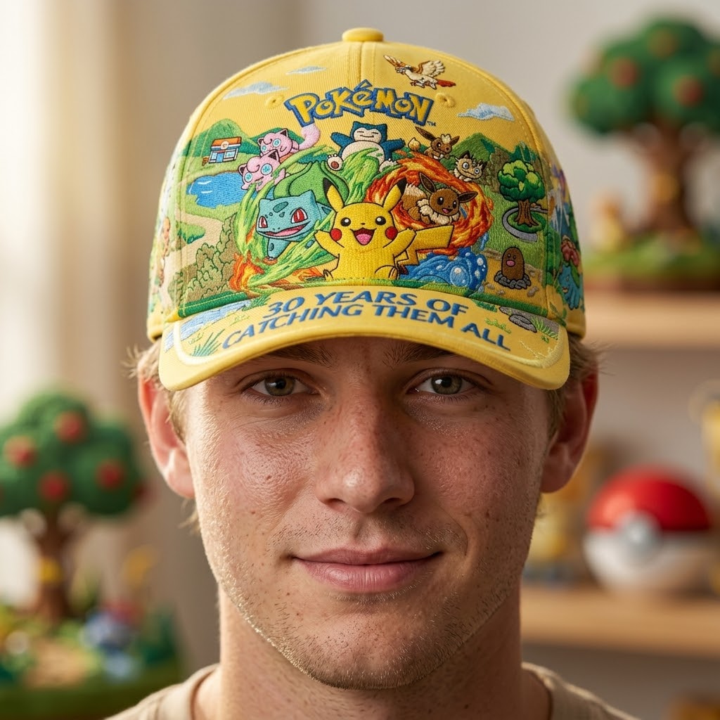 Personalized 30th Anniversary Pokémon Cap Gift for Movie Fans