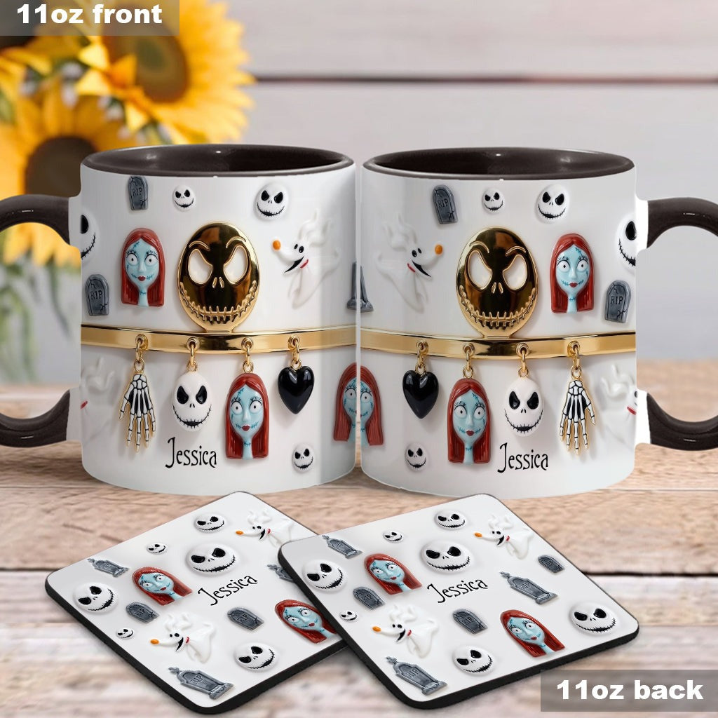 Personalized Spooky Characters Mug for Movie Fans Gift