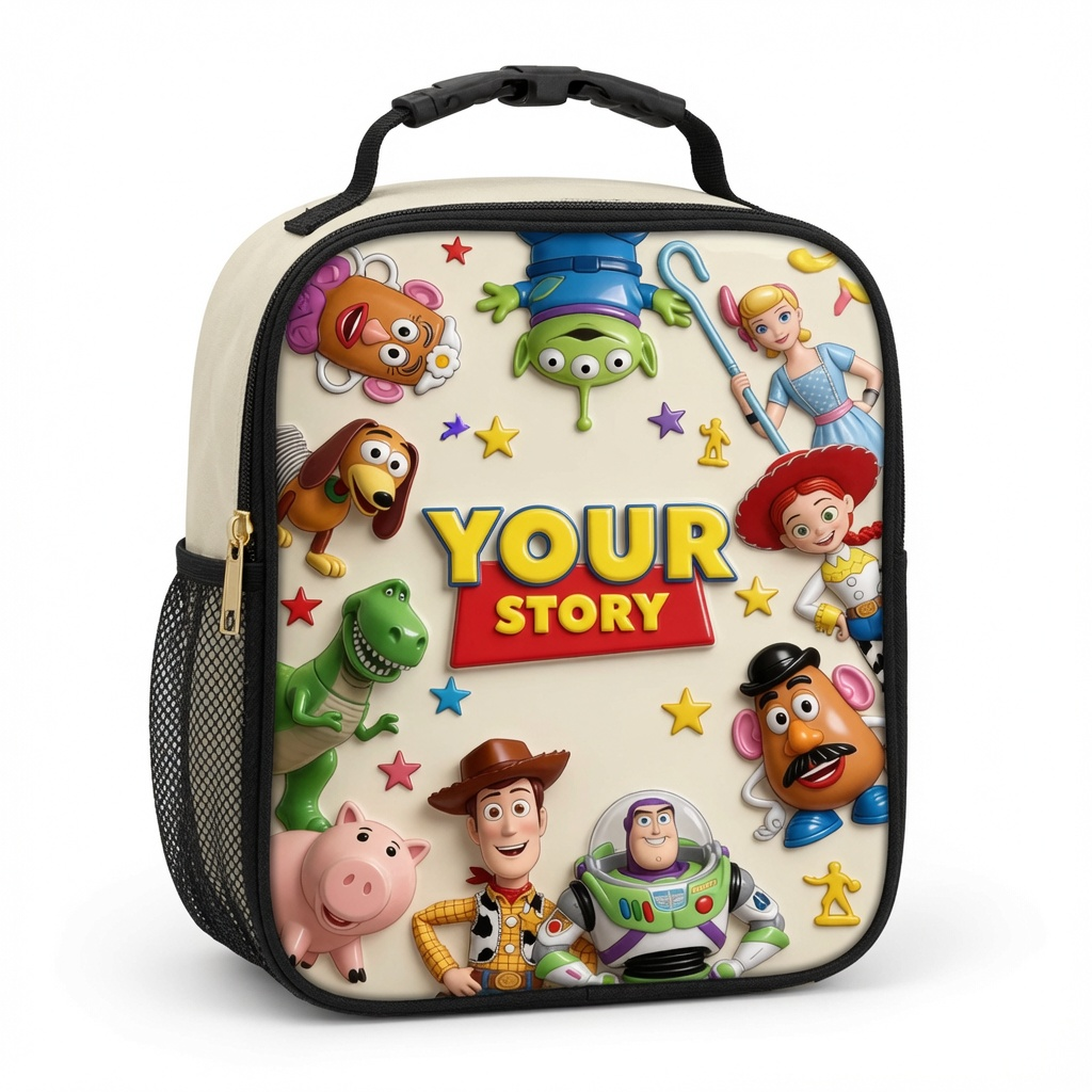 Personalized Cartoon-Themed School Backpack Set for Kids
