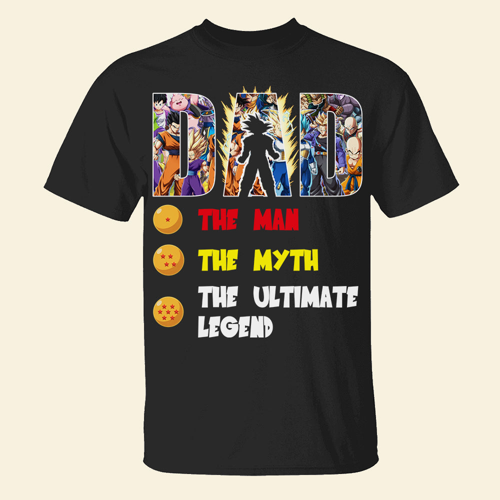 Personalized Funny Super Saiyan Dad T-Shirt Gift for Father's Day