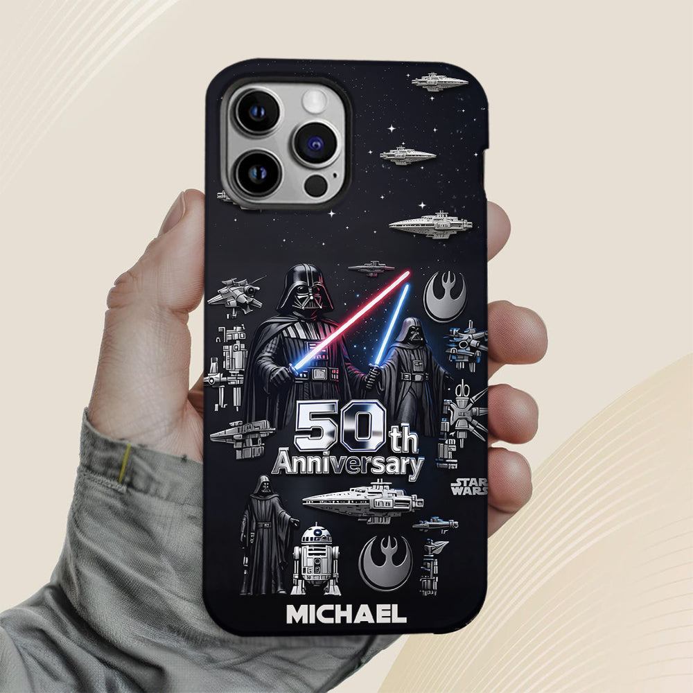 Personalized 50th Anniversary Star Wars Phone Case Gift for Movie Fans