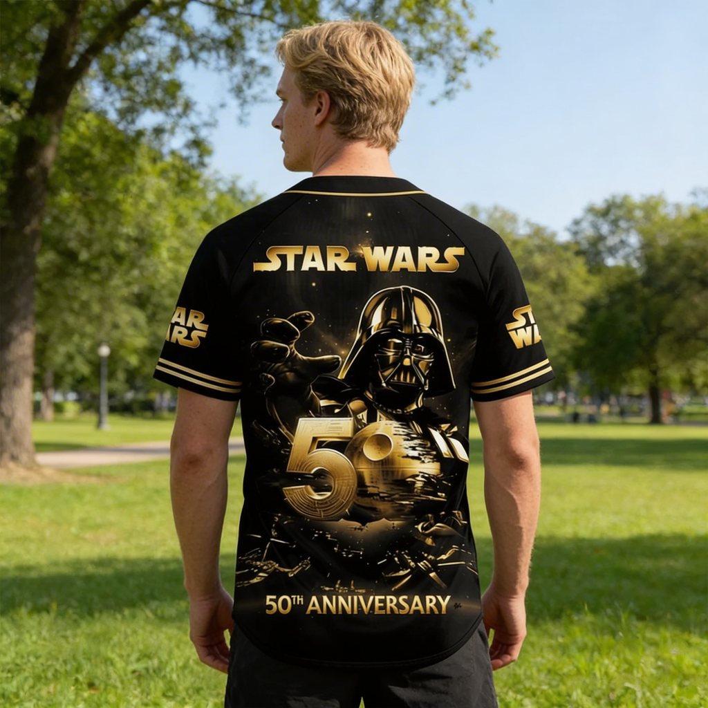 Personalized Star Wars Baseball Jersey 50th Anniversary Gift for Him
