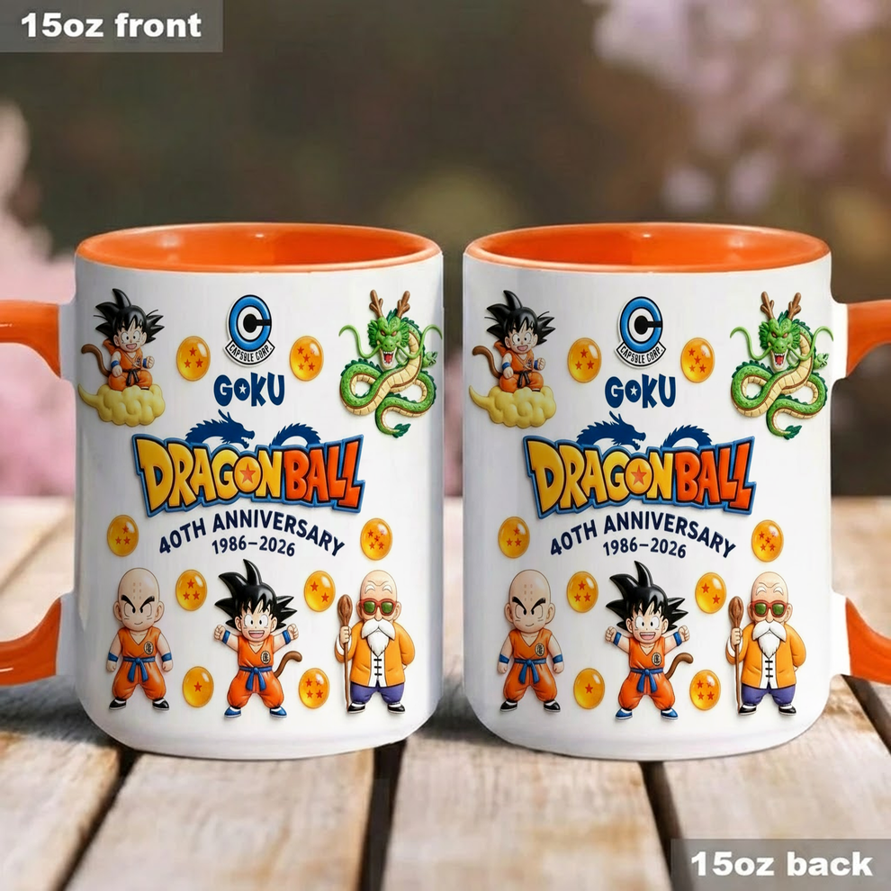 Personalized Dragon Ball 40th Anniversary Accent Mug Gift for Movie Fans