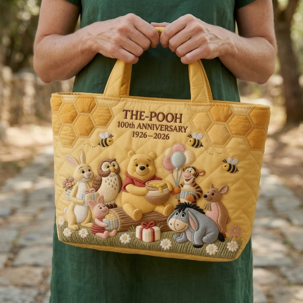 Personalized Quilted Tote Bag 100th Anniversary Gift for Movie Fans