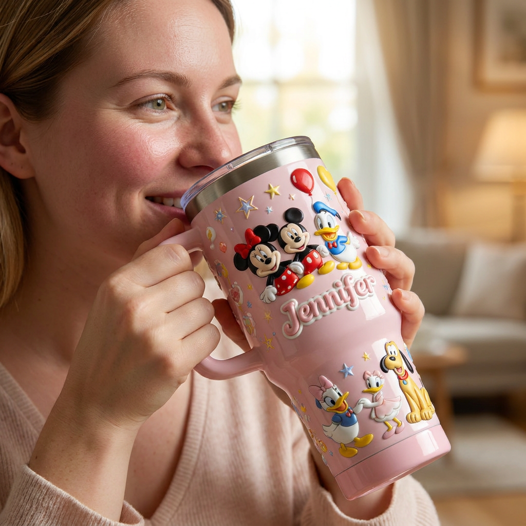 Personalized Movie Tumbler with Handle for Kids Gift - Magic Design