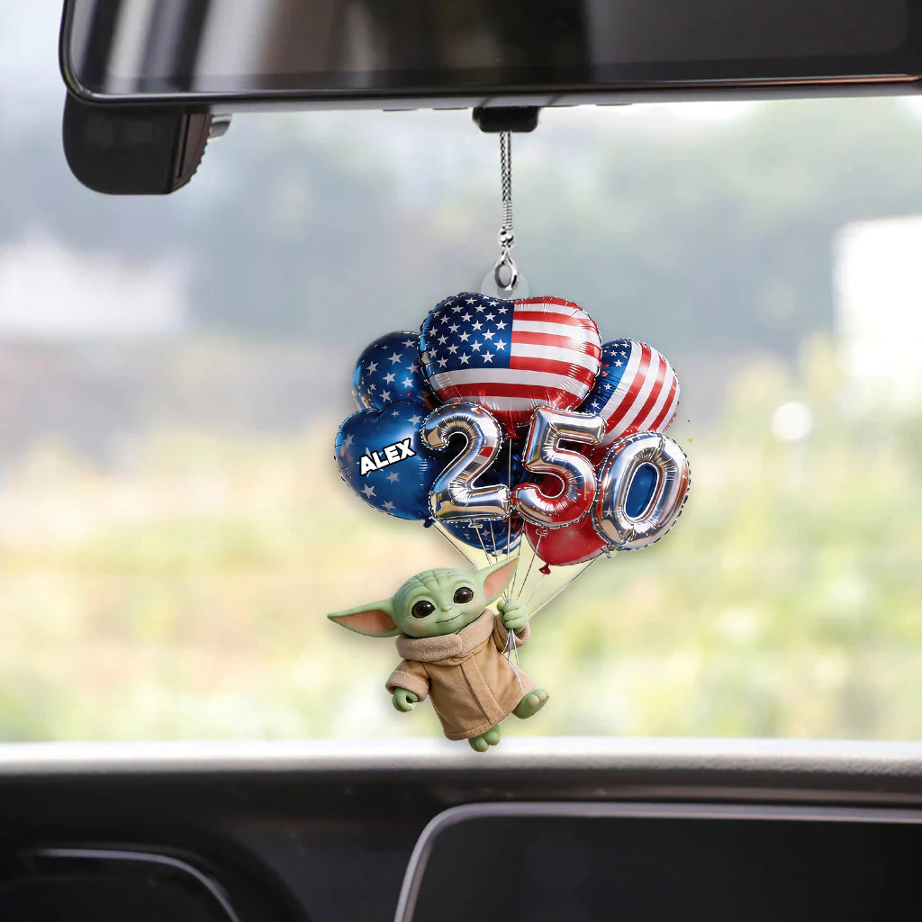 Personalized Acrylic Car Ornament with Star Balloons for Movie Fans