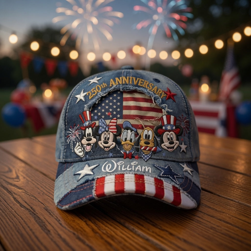 Personalized Classic Cap with 250th Anniversary Design for Independence Day Gift