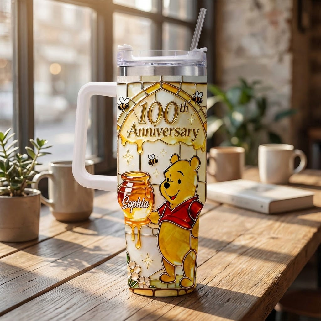 Personalized 100th Anniversary Tumbler Custom Name Gift for Movie Fans