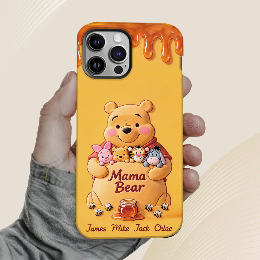 Personalized Mama Bear Phone Case Gift for Mom | Clear Silicone