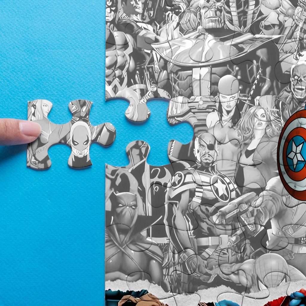 Personalized SuperDad Puzzle with Kids Custom Gift for Dad