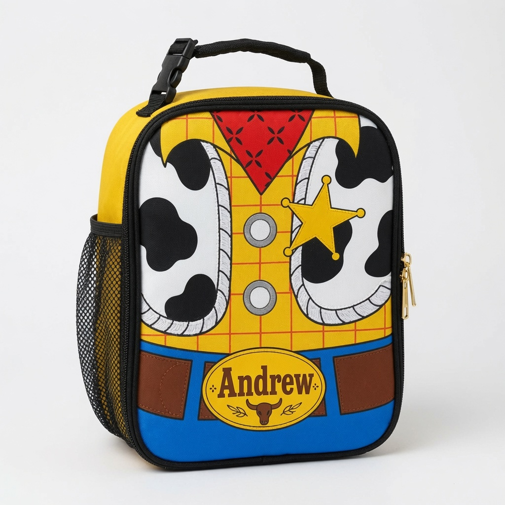 Personalized Cartoon Backpack Set with Lunch Bag & Water Bottle for Kids School Bag+ GradoCreations