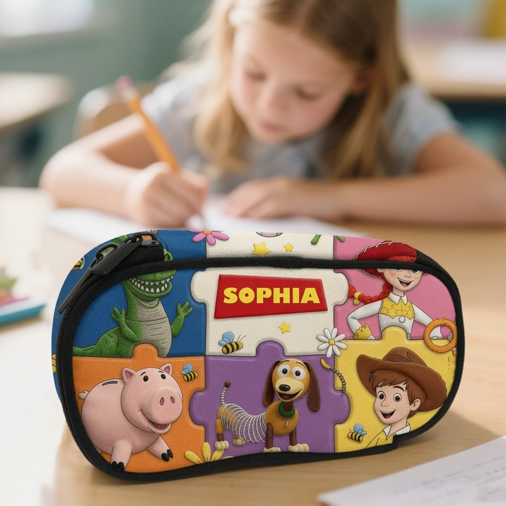 Personalized Cartoon Backpack Lunch Bag Water Bottle Set for Kids