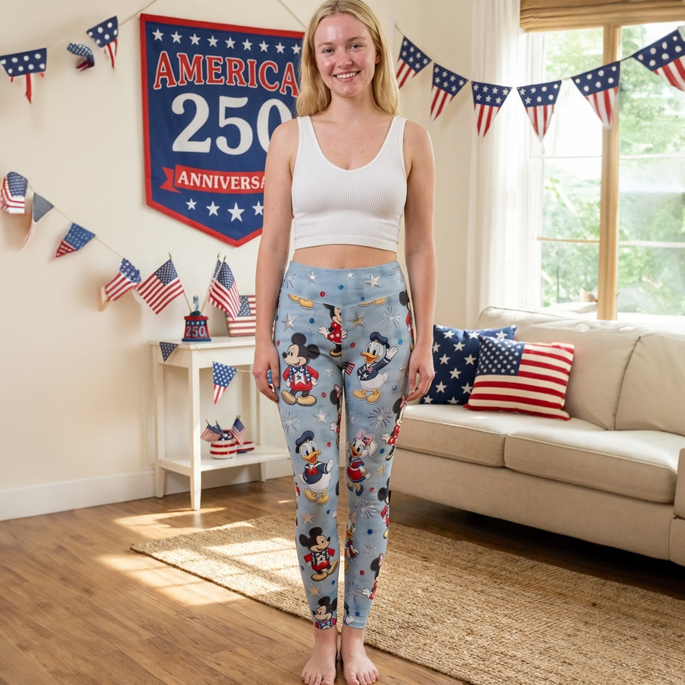 Personalized Mickey Mouse Leggings 250th Anniversary Gift for Her