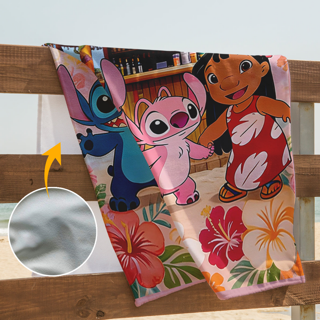 Personalized Beach Towel Custom Name Summer Fun Gift for Movie Fans