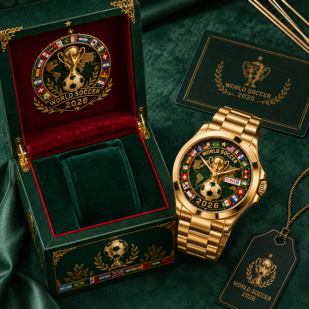 Personalized World Soccer Championship 2026 Men's Watch Gift for Dad, Soccer Fans