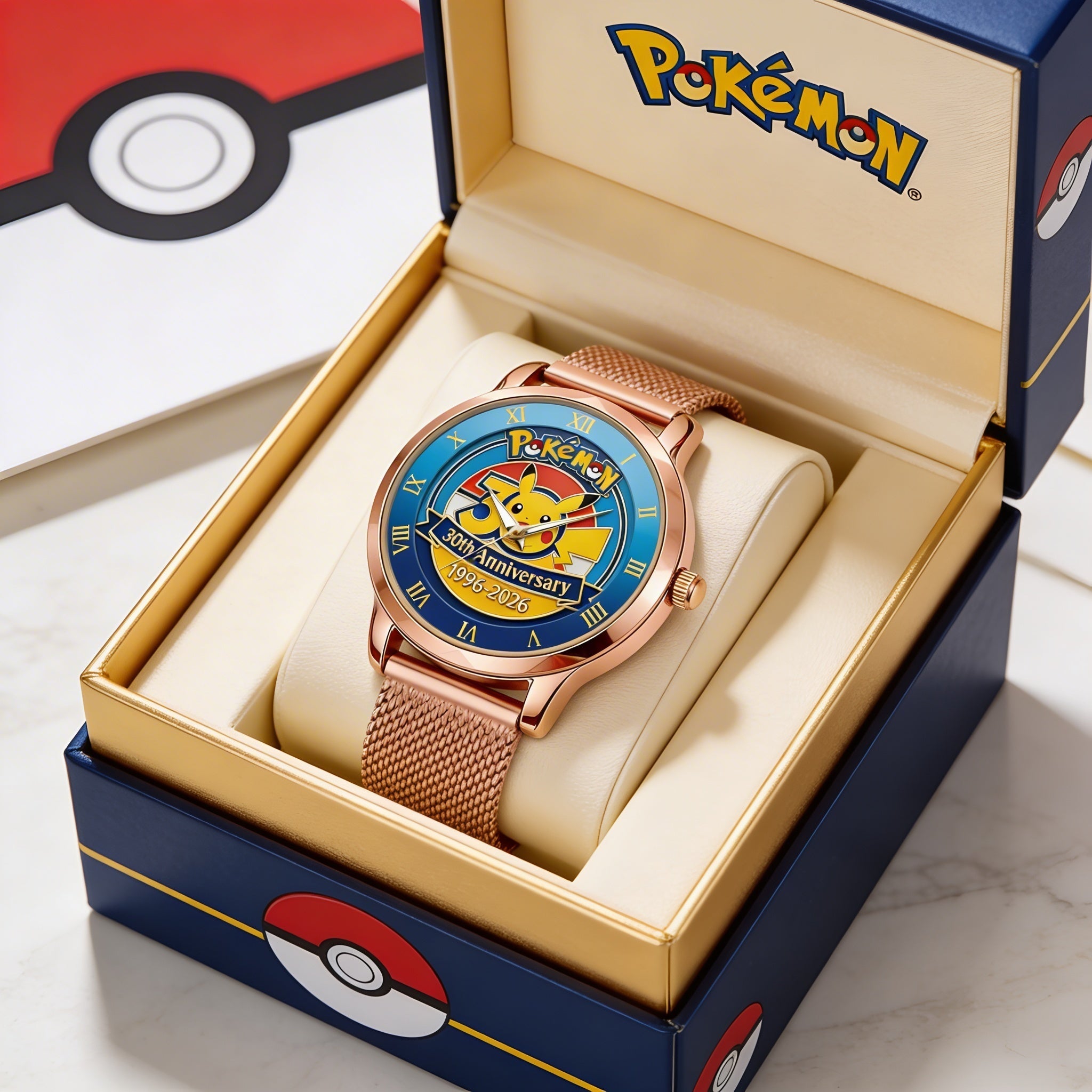 Personalized Pokémon 30th Anniversary Hand Watch Gift for Movie Fans