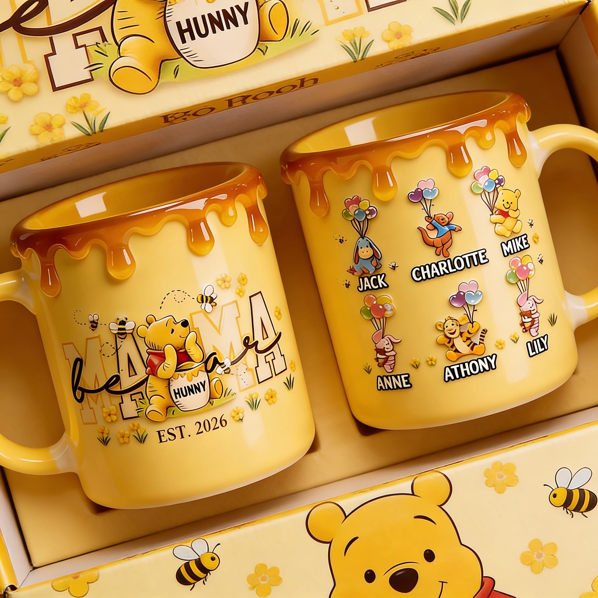 Personalized Honey Bear Accent Mug Best Mama Ever Gift for Mom