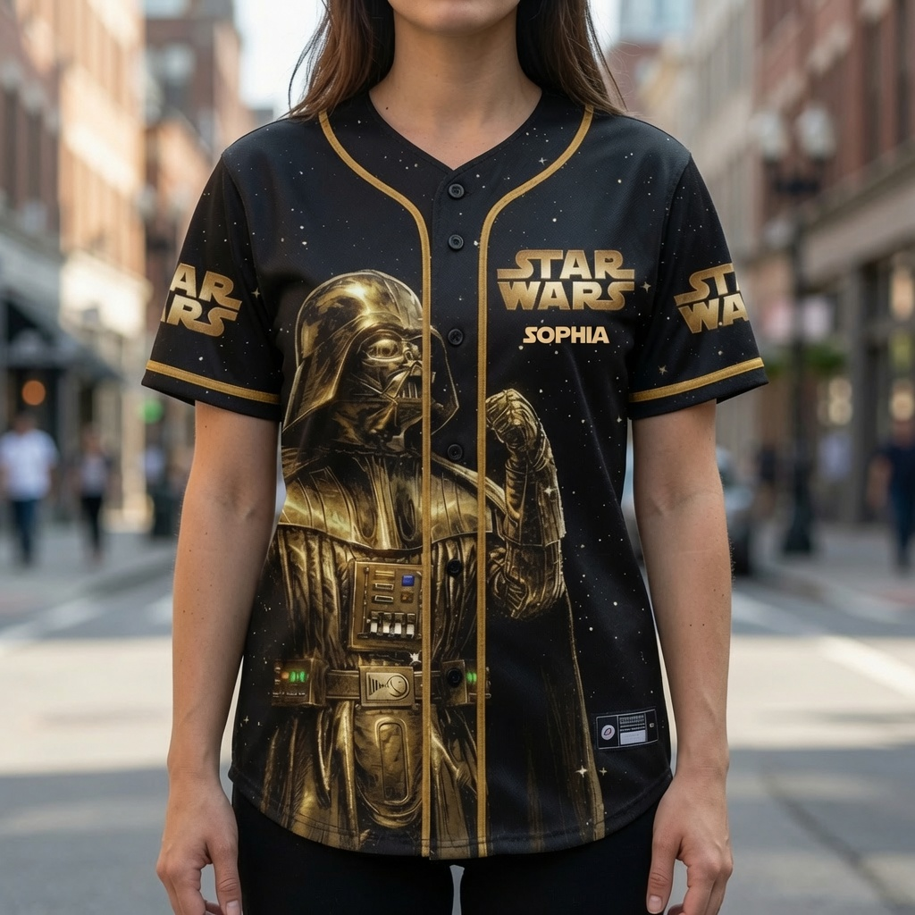 Personalized Star Wars Baseball Jersey Custom Name Gift for Fans