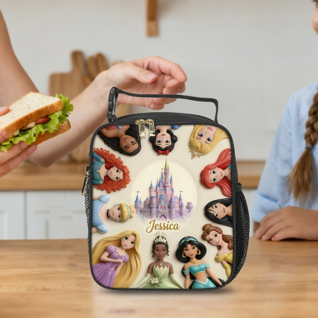 Personalized Cartoon Princess Backpack Set for Kids - School Gift School Bag+ GradoCreations