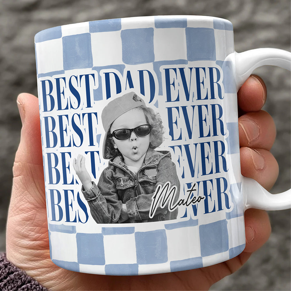 Personalized Vintage Photo Mug Custom Gift for Parents HN590 - edge to edge mug GradoCreations