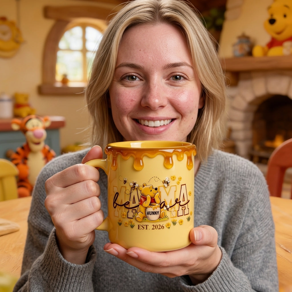 Personalized Honey Bear Accent Mug Best Mama Ever Gift for Mom