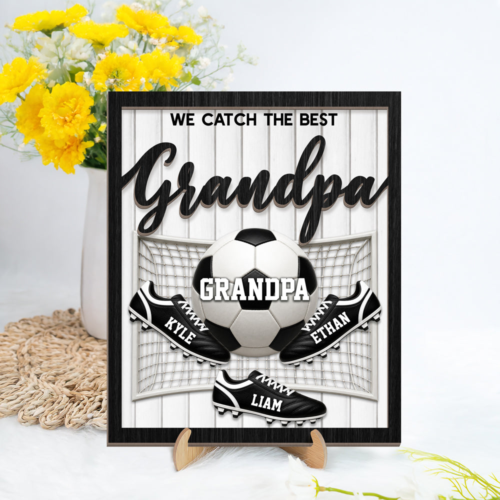 Personalized 2-Layered Wooden Plaque Best Dad Gift Idea HN590 - 2-Layered Wooden Plaque With Stand BCF GradoCreations