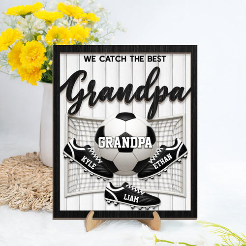 Personalized 2-Layered Wooden Plaque Best Dad Gift Idea HN590 - 2-Layered Wooden Plaque With Stand BCF GradoCreations